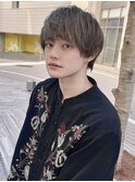 オリーブベージュ ラウンドマッシュ ナチュラルマッシュ