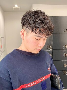 ヘアー アイス 御器所本店(HAIR ICI) 爽やかメンズ☆無造作ツーブロックマッシュナチュラル黒髪