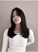 小顔レイヤー×韓国風×艶カラー×美ロング×顔まわりレイヤー