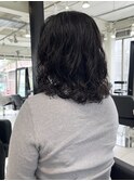 △癖毛風ボブパーマミディアムパーマロブパーマゆるふわパーマ