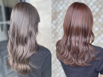 アレクサンドルオブカラーズカナザワ(ALEXANDRE OF COLORS KANAZAWA)の写真/ブリーチなしダブルカラーで作る明るめカラ―が大人気♪トーンは落としめなのに透明感が◎ブリーチありも◎