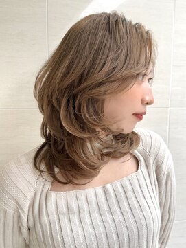 オーロ 塚口店(ORO) 美髪レイヤー/前髪顔まわりレイヤー/くびれミディアムレイヤー