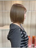 ヘーゼルベージュ　ハニーベージュ　ミルクティーベージュ　ボブ