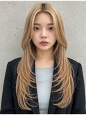 ハンサムショートタッセルボブパーマレイヤーボブハイライト