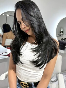 ヨロ 上野(YOLO) ハイライトカラーミルクティーベージュケアブリーチダブルカラー