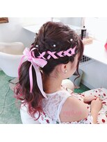 ヘアアンドメイク スタジオ ラプラス(HAIR&MAKE STUDIO rapLus)&nbsp;☆リボンアレンジ　ポニーテール☆