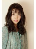 暗髪ロング