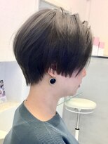 ミッテル(mittell)&nbsp;ショートヘア毛先パーマことりベージュ黒髪ウォーターフォール