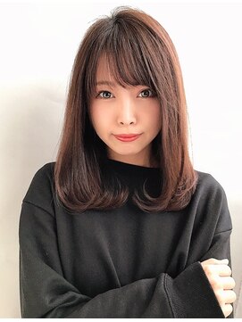 ロンドローズ 名古屋(Lond damaskRose) チョコレート 切りっぱなし イヤリングカラー 韓国ヘア 顔周り