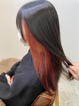 アドラーブル はなみずき店(adorable) 大人美人透明感艶カラーインナーカラーハイトーンレッド