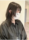黒髪/ボブルフ/ネビージュ/小顔/ワンレン/ボブ/ショート/前髪