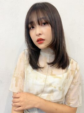ベイルーム(BAYROOM by HONEY omotesando) 大人可愛い20代30代40代小顔フェイスレイヤー×ダークモカグレー