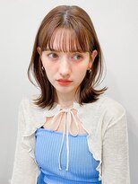 レア 表参道(L'ea)&nbsp;黒髪クラゲヘアーオリーブグレー小顔ココアベージュ