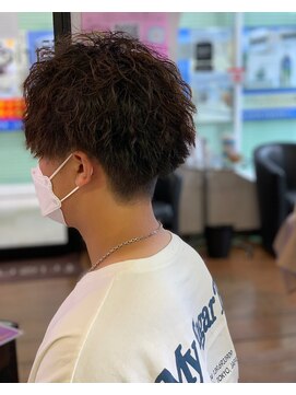 フレンズ 環状通東店(friend's) 波巻きツイストスパイラルパーマメンズマッシュ　7