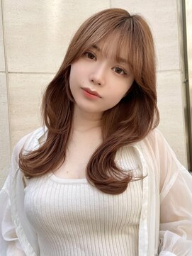 ルームバイシー 新宿(Loom. by Sea) 韓国風前髪/シルキーベージュ/グレージュカラー/斜めバング