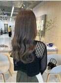 オリーブベージュ10代20代ロングヘア艶髪/暗めカラー
