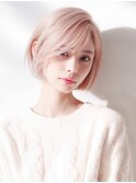 柔らかボブ×ペールピンク/RuBio/大和八木駅/橿原市