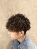 【メンズ】デザインカット＋ツイストスパイラルパーマ　￥15,000