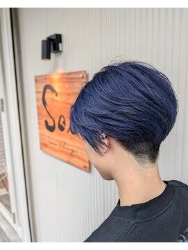 ソル 千葉(Sol) ネイビーブルー×刈り上げ女子