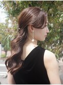30代40代に人気なハーフアップヘアセット