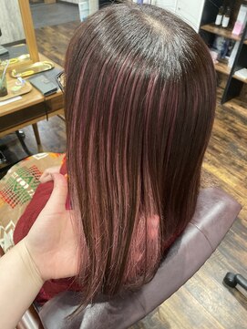 アイリーファンビリ(irie fambilly) アンブレラカラー☆ピンク×ブラウン