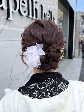 カペリベラ Capelli bella 枚方店 ヘアアレンジ / ミディアムヘアアレンジ / お呼ばれヘア