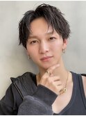 コンマバングセンターパート/ソフトツイストパーマ