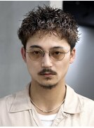 仙台スパイキーショートパーマツイストピンパーマ刈り上げ無し