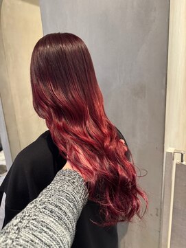 ユーナゴヤ(u nagoya) 髪質改善×レッド×巻き髪 #名古屋