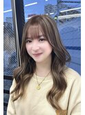 ベージュハイライト/ハイライトカラー/レイヤーカット