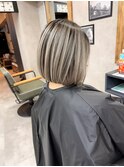 エアタッチバレイヤージュ、ハイライト、シャドールーツ、ボブ