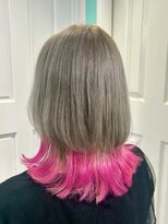 マティーナ ヘアー 池袋(Matina hair)&nbsp;【グレージュ×ピンクインナー】池袋駅/ブリーチ