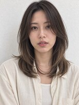 ヘイ 松本店(HEY)&nbsp;【HEY 松本】重めレイヤーミディ×バレイヤージュブラウン