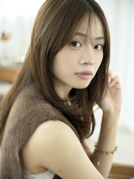 リトル 広島並木通り(little) 水光ブラウン×韓国風顔まわりレイヤー