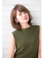 ガーデントウキョウ(GARDEN Tokyo) 小顔斜めバング&厚めバングのマーメイドアッシュハニーヘア