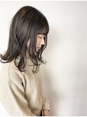 ミディアム×グレージュ
