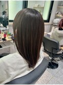 グレーカラーもハイライトで可愛く○
