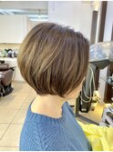ショートボブ#モノグレージュ#ショートカット#京成津田沼#奏の杜