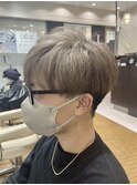 【メンズ】ミルクティーグレージュ×マッシュ