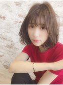 インナーグレージュ/マチルダボブ/前髪/ピンクベージュ/錦糸町