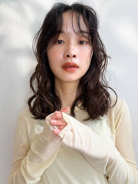 アンアミ シブヤ(Un ami shibuya) 【Unami】ふんわりミディパーマ 大楽