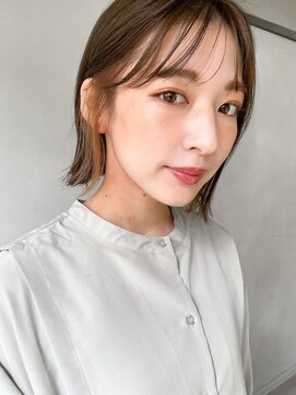 レクタ(RECTA) グレーベージュミディアム黒髪アッシュベージュインナーカラー4