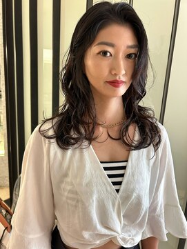 ラパンセヴェール(LA PENSEE VERT) レイヤーロング/グレーベージュ/似合わせカット