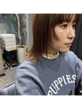 オーク ガーデン 中目黒(OAK garden) 顔周りレイヤーオレンジベージュ【中目黒/恵比寿/代官山】