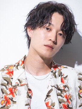 オーシャントーキョー 原宿(OCEAN TOKYO) 波巻きパーマツイストスパイラルパーマセンターパート