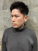 アルフレッド 瑞穂店(alfRed)&nbsp;刈り上げ　短髪　アップバング スパイキーショート　黒髪