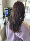 アッシュグレージュゆるフワロング髪質改善トリートメント梅ヶ丘