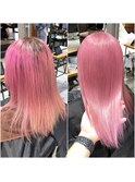 ピンクカラー/ダブルカラー/ハイトーン/池袋