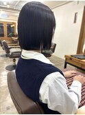 顎下2センチボブ/切りっぱなしボブ/平行ボブ
