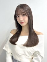 ラボヌールヘアーノーブル 新越谷店(La Bonheur hair noble) グレーベージュシースルーバングこなれミディ